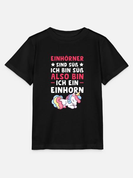 Einhorn Einhörner Einhorn Liebhaber Geschenk - Stanley/Stella Kinder T-Shirt MINI CREATOR  - Schwarz