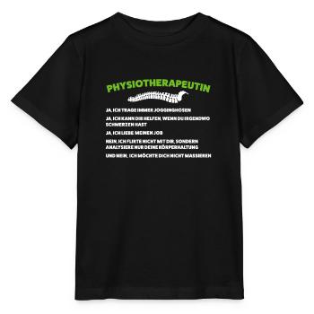 Physio Physiotherapeutin Praxis Geschenk - Stanley/Stella Kinder T-Shirt MINI CREATOR  - Schwarz - Vorne - Mikhail (115cm)