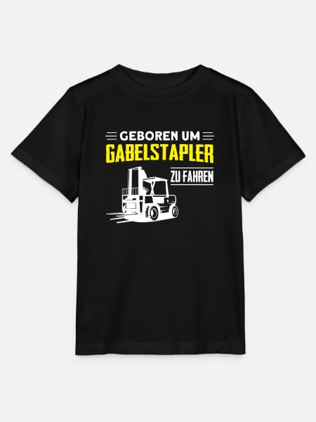 Gabelstapler Stapler Gabelstaplerfahrer Geschenk - Stanley/Stella Kinder T-Shirt MINI CREATOR - Schwarz