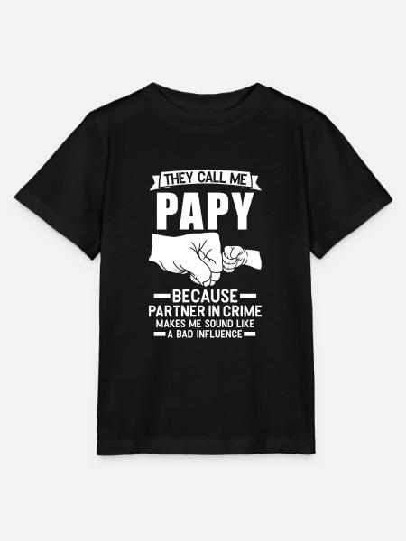 Papy Papy Familiengeschenk - Stanley/Stella Kinder T-Shirt MINI CREATOR  - Schwarz