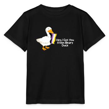 Cadeau LGBTQ non binaire non binaire drapeau non binaire - T-shirt bio MINI CREATOR Stanley/Stella Enfant - noir - Devant - Mikhail (115cm)