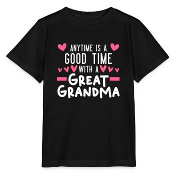 Great-grandmother Great-grandmother Family gift - Stanley/Stella MINI CREATOR Kids’ T-Shirt - black - Front - Mikhail (115cm)