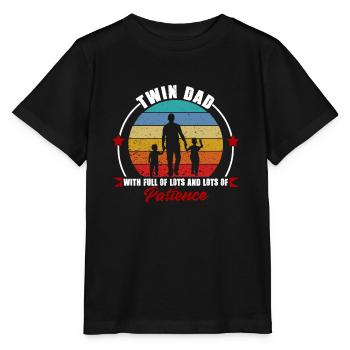 Twin Dad Sons Twin Dad Familiengeschenk - Stanley/Stella Kinder T-Shirt MINI CREATOR  - Schwarz - Vorne - Mikhail (115cm)