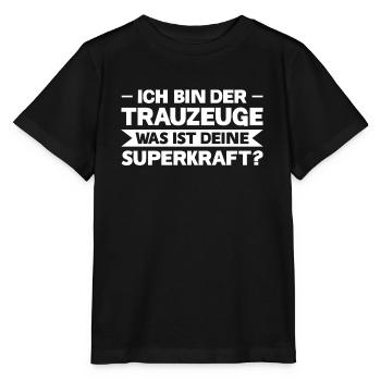 Trauzeuge Hochzeit Trauzeugen Geschenk - Stanley/Stella Kinder T-Shirt MINI CREATOR  - Schwarz - Vorne - Mikhail (115cm)