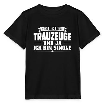 Trauzeuge Hochzeit Trauzeugen Geschenk - Stanley/Stella Kinder T-Shirt MINI CREATOR  - Schwarz - Vorne - Mikhail (115cm)