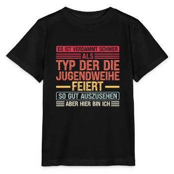 Jugendweihe Feier Jugend Geschenk - Stanley/Stella Kinder T-Shirt MINI CREATOR  - Schwarz - Vorne - Mikhail (115cm)