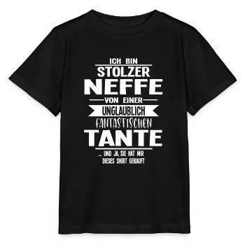 Neffe Tante Neffen Geschenk - Stanley/Stella Kinder T-Shirt MINI CREATOR  - Schwarz - Vorne - Mikhail (115cm)