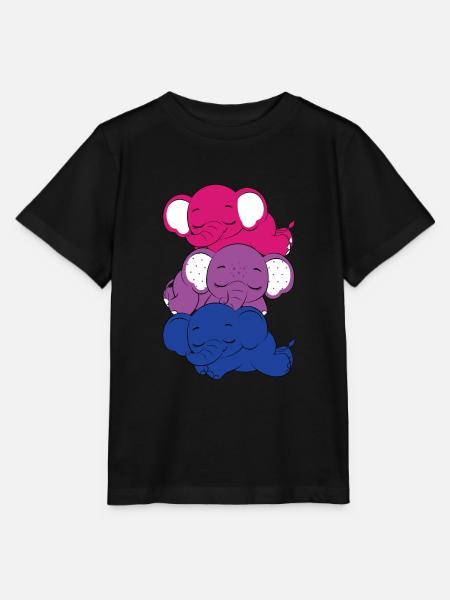 Bisexueller Elefant Bisexuell - Stanley/Stella Kinder T-Shirt MINI CREATOR - Schwarz