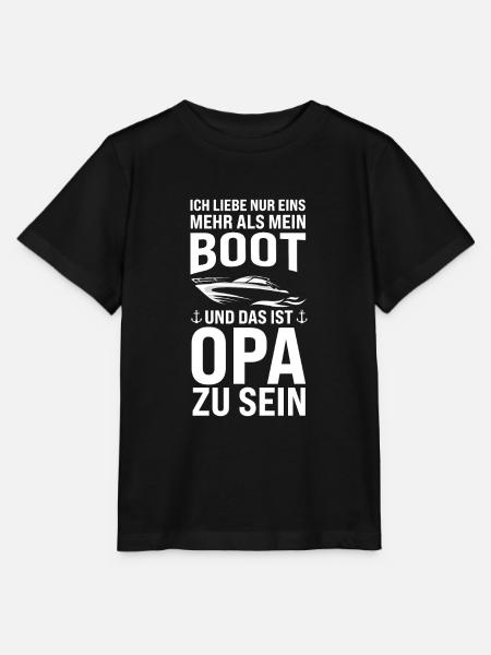 Boot Opa Großvater Geschenk - Stanley/Stella Kinder T-Shirt MINI CREATOR  - Schwarz