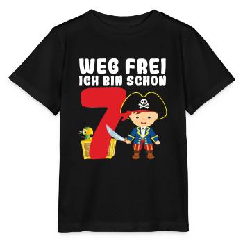 7.Geburtstag Pirat Piraten Party Geschenk - Stanley/Stella Kinder T-Shirt MINI CREATOR  - Schwarz - Vorne - Mikhail (115cm)