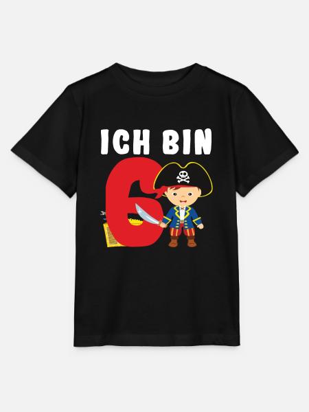 6.Geburtstag Pirat Piraten Geschenk - Stanley/Stella Kinder T-Shirt MINI CREATOR - Schwarz