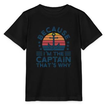 Kapitän Kapitäne Bootfahren Geschenk - Stanley/Stella Kinder T-Shirt MINI CREATOR  - Schwarz - Vorne - Mikhail (115cm)