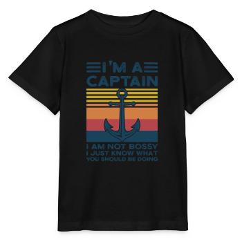 Kapitän Kapitäne Bootfahren Geschenk - Stanley/Stella Kinder T-Shirt MINI CREATOR  - Schwarz - Vorne - Mikhail (115cm)