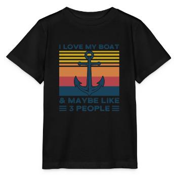 Kapitän Kapitäne Bootfahren Geschenk - Stanley/Stella Kinder T-Shirt MINI CREATOR  - Schwarz - Vorne - Mikhail (115cm)