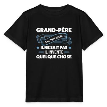 Papi Papi Famille Geschenk - Stanley/Stella Kinder T-Shirt MINI CREATOR  - Schwarz - Vorne - Mikhail (115cm)