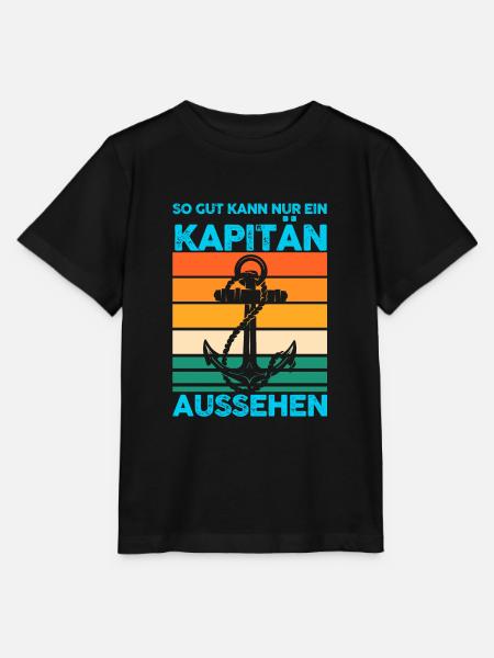 Kapitän Boot Bootfahrer Geschenk - Stanley/Stella Kinder T-Shirt MINI CREATOR  - Schwarz