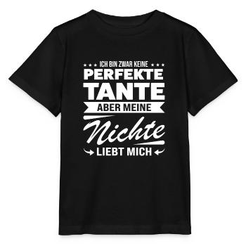 Tante Nichte Nichten Geschenk - Stanley/Stella Kinder T-Shirt MINI CREATOR  - Schwarz - Vorne - Mikhail (115cm)