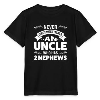 Uncle 2 Nephews Uncle 2 Nephews Gift - Stanley/Stella MINI CREATOR Kids’ T-Shirt - black - Front - Mikhail (115cm)