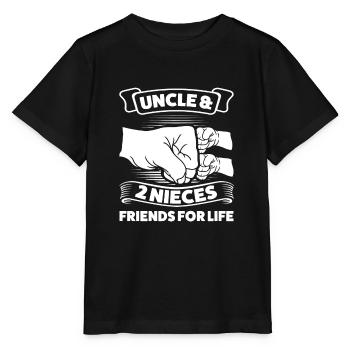 Oncle & 2 Nièces Oncle 2 Nièces Cadeau - T-shirt bio MINI CREATOR Stanley/Stella Enfant - noir - Devant - Mikhail (115cm)
