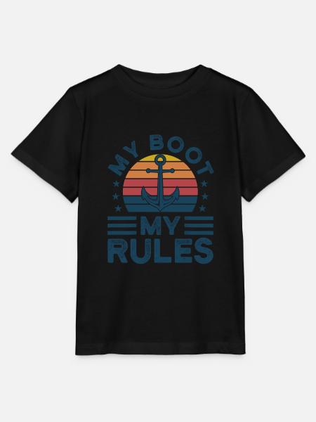 Kapitän Kapitäne Bootfahren Geschenk - Stanley/Stella Kinder T-Shirt MINI CREATOR - Schwarz