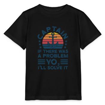 Kapitän Kapitäne Bootfahren Geschenk - Stanley/Stella Kinder T-Shirt MINI CREATOR  - Schwarz - Vorne - Mikhail (115cm)