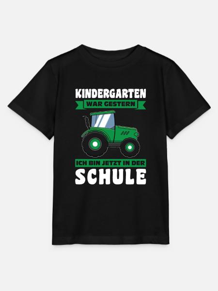 Schulkind Traktor Einschulung Geschenk - Stanley/Stella Kinder T-Shirt MINI CREATOR - Schwarz