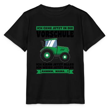 Vorschule Traktor Vorschüler Geschenk - Stanley/Stella Kinder T-Shirt MINI CREATOR  - Schwarz - Vorne - Mikhail (115cm)