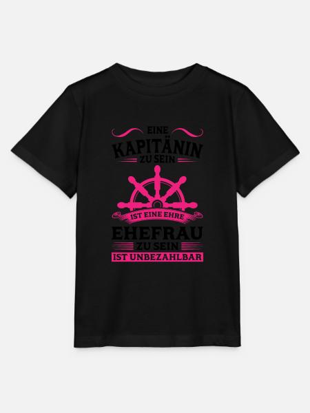 Kapitänin Boot Seglerin Geschenk - Stanley/Stella Kinder T-Shirt MINI CREATOR - Schwarz
