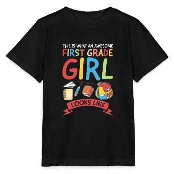 Cadeau de fin d’études de la première classe pour le 1. - T-shirt bio MINI CREATOR Stanley/Stella Enfant - noir - Devant - Mikhail (115cm)