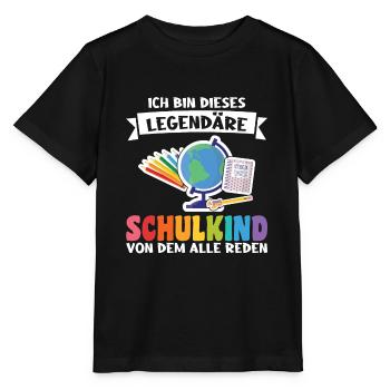 Schulkind Schulanfang Schulbeginn Geschenk - Stanley/Stella Kinder T-Shirt MINI CREATOR  - Schwarz - Vorne - Mikhail (115cm)