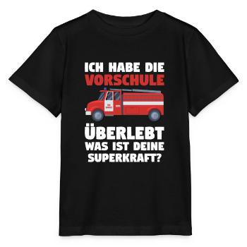 Vorschule Feuerwehr Vorschule Abschluss Geschenk - Stanley/Stella Kinder T-Shirt MINI CREATOR  - Schwarz - Vorne - Mikhail (115cm)
