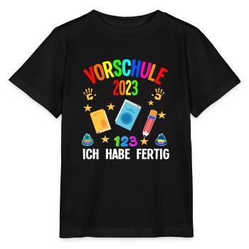 Vorschule 2023 Abschluss Vorschüler Geschenk - Stanley/Stella Kinder T-Shirt MINI CREATOR  - Schwarz - Vorne - Mikhail (115cm)
