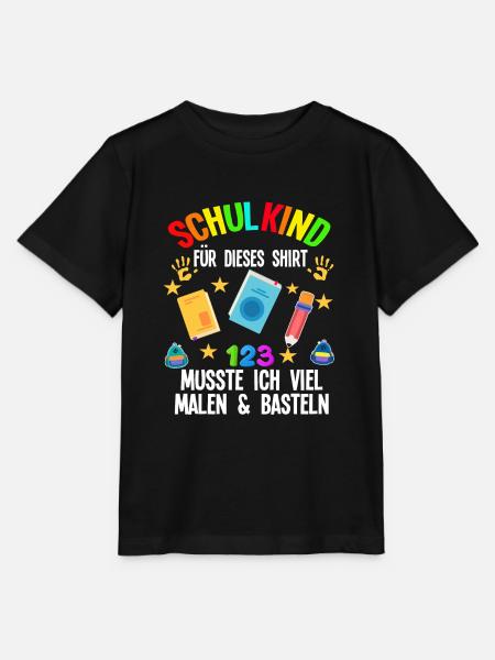 Schulkind Einschulung Schulbeginn Geschenk - Stanley/Stella Kinder T-Shirt MINI CREATOR - Schwarz
