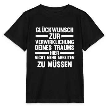 Renteneintritt Abschied Pension Geschenk - Stanley/Stella Kinder T-Shirt MINI CREATOR  - Schwarz - Vorne - Mikhail (115cm)