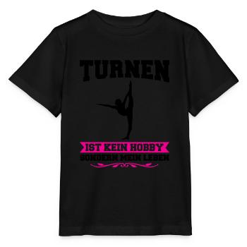 Turnen Mädchen Bodenturnen Geschenk - Stanley/Stella Kinder T-Shirt MINI CREATOR  - Schwarz - Vorne - Mikhail (115cm)