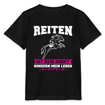 Reiten Mädchen Reiterhof Geschenk - Stanley/Stella Kinder T-Shirt MINI CREATOR  - Schwarz - Vorne - Mikhail (115cm)
