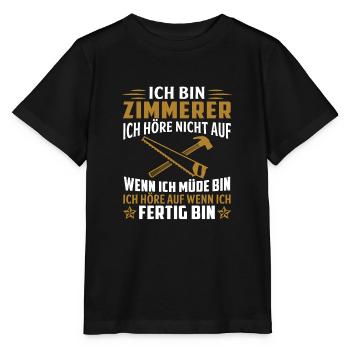ich bin zimmerer - Stanley/Stella Kinder T-Shirt MINI CREATOR  - Schwarz - Vorne - Mikhail (115cm)