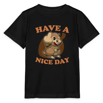 Have A Nice Day Middle Finger - Stanley/Stella Kinder T-Shirt MINI CREATOR  - Schwarz - Vorne - Mikhail (115cm)