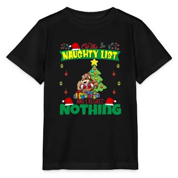 On The Naughty List And I Regret Nothing Santa - Stanley/Stella MINI CREATOR Kids’ T-Shirt - black - Front - Mikhail (115cm)
