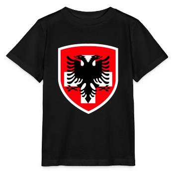 Albanie - Suisse - Kosovo - T-shirt bio MINI CREATOR Stanley/Stella Enfant - noir - Devant - Mikhail (115cm)