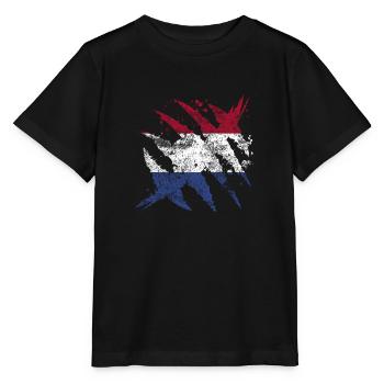 Niederland Flagge Geschenk holländische Fahne - Stanley/Stella Kinder T-Shirt MINI CREATOR  - Schwarz - Vorne - Mikhail (115cm)