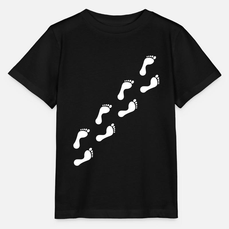 Empreintes de pieds pieds - T-shirt bio MINI CREATOR Stanley/Stella Enfant - noir