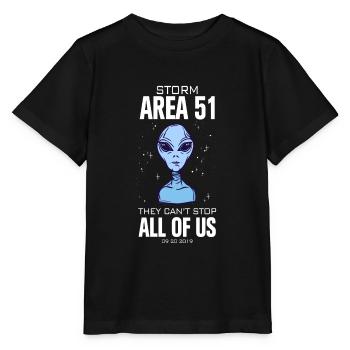 Zone 51, ils ne peuvent pas nous arrêter tous - T-shirt bio MINI CREATOR Stanley/Stella Enfant - noir - Devant - Mikhail (115cm)