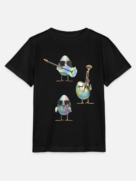 Banda di uovo di Pasqua fresca - Maglietta per bambini MINI CREATOR di Stanley/Stella - nero