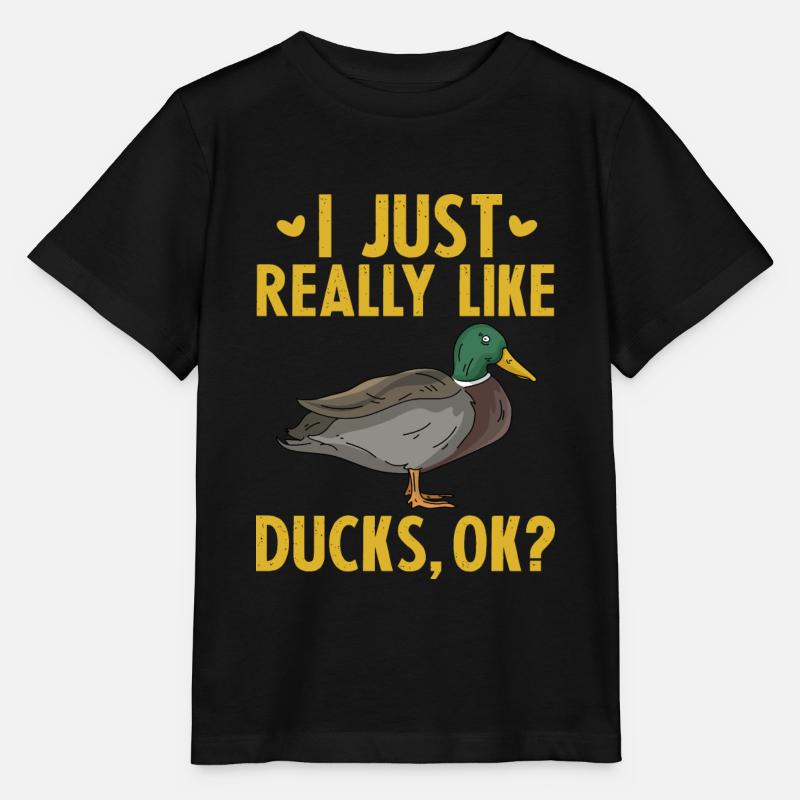 J’aime vraiment les canards OK - T-shirt bio MINI CREATOR Stanley/Stella Enfant - noir