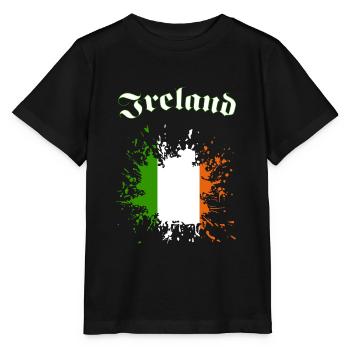 Ireland Splash - Stanley/Stella Kinder T-Shirt MINI CREATOR  - Schwarz - Vorne - Mikhail (115cm)