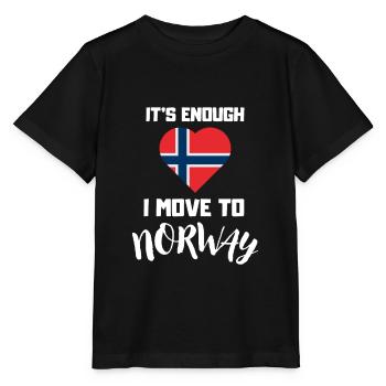 Norvégiens Assez pour moi je déménage en Norvège - T-shirt bio MINI CREATOR Stanley/Stella Enfant - noir - Devant - Mikhail (115cm)