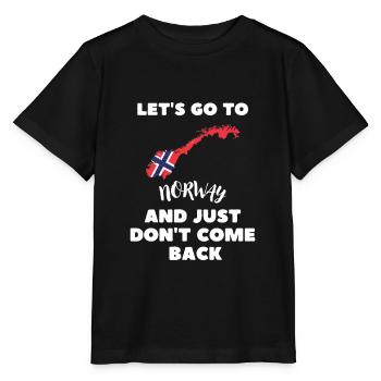Drapeau norvégien Norvégien Drôle Norvège - T-shirt bio MINI CREATOR Stanley/Stella Enfant - noir - Devant - Mikhail (115cm)