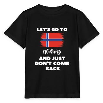 Drapeau norvégien Norvégien Drôle Norvège - T-shirt bio MINI CREATOR Stanley/Stella Enfant - noir - Devant - Mikhail (115cm)