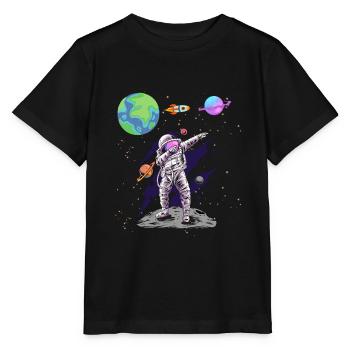 Dabbing Astronaut Space Planets Astronomy - Stanley/Stella MINI CREATOR Kids’ T-Shirt - black - Front - Mikhail (115cm)
